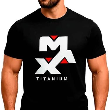 Imagem de Camiseta Dry Max - Tamanho EG Preta - Max Titanium-Masculino