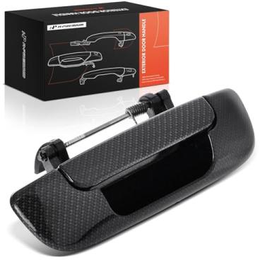 Imagem de A-Premium Alça de porta traseira compatível com Dodge Ram 1500 2002-2008, Ram 2500 3500, alça de trava preta com orifício para câmera