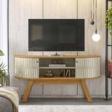 Imagem de Rack Bancada 2 Portas Para Tv De 55 Polegadas Atlanta - Cumaru Opala