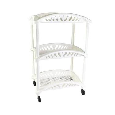 Imagem de Carrinho Organizador Branco Multiuso Fruteira Com Rodinhas - Arqplast