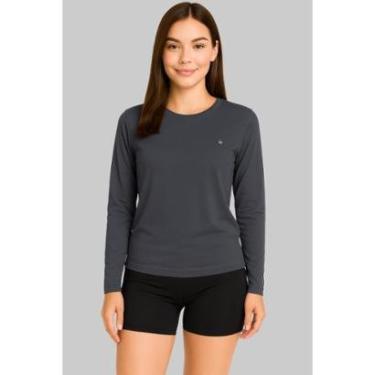 Imagem de Camisa Feminina Térmica Proteção UV50 Manga Longa Corrida e Treino-Unissex