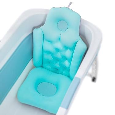 Imagem de Travesseiro de Banho Corporal Completo para Banheira com Apoio ao Pescoço e Cabeceira Almofada Assento Design Ergonômico Conforto Duradouro Poliéster Amigável à Pele Malha Respirável Fácil Fixar Limpa