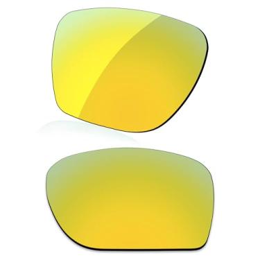 Imagem de LenzReborn Substituição de lente polarizada de alto impacto para óculos de sol Oakley Sylas OO9448 57 mm - Mais opções, Amarelo dourado - polarizado espelhado, One Size