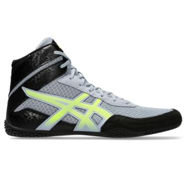 Imagem de ASICS Tênis de luta livre masculino MATCONTROL 3, Cinza azul/amarelo seguro, 45