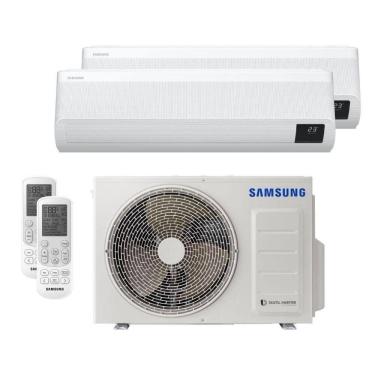 Imagem de Ar Condicionado Multi Bi Split Samsung Wind Free 18000 BTUs (2x12000) Quente e Frio Inverter R410 220V (AJ050AXJ2KH/AZ)