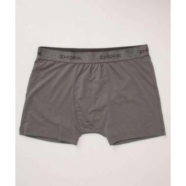 Imagem de Cueca Boxer Masculina-01096 - ZHORK, Cinza, G