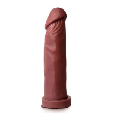 Imagem de Pênis De Borracha Realístico Prótese de Silicone Dildo Consolo Capa Peniana Brinquedo Adulto Feminino Masculino Penis Macio Grande (TAMANHO CHOCOLATE 20X4,0)