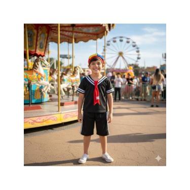 Imagem de Roupa Infantil Menino Fantasia Turma do Chaves Chapolim Chiquinha Kiko