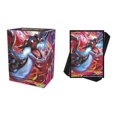 Imagem de Mega Charizard Sleeves (65) and Deck Box - Mega Charizard X ex Ultra Premium Collection - MTG Decks & More Compatible with Pokemon TCG