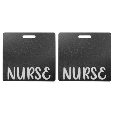 Imagem de PATIKIL Porta-cartões para crachá, 2 peças com glitter, porta-cartões de identificação, acessórios horizontais para mulheres, colegas de trabalho, presentes de trabalho, preto