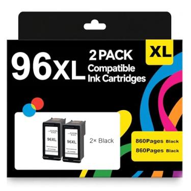 Imagem de Eficazink Cartucho de tinta compatível com impressoras Deskjet 6540 6940 5940 6840 6988 6980 9800 Officejet 7210 7310 7410 Photosmart 8030 8050 (2 preta)