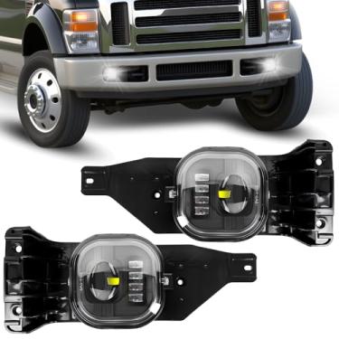 Imagem de Conjunto de faróis de neblina de LED compatível com Ford F250 2005 2006 2007 Kits de farol de neblina dianteiro lado do motorista lado do passageiro