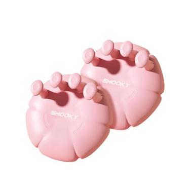 Imagem de Kokiya Separadores de dedos portáteis e multifuncionais, macios e confortáveis ​​para alongamento da panturrilha, ideais para academia em casa, Rosa