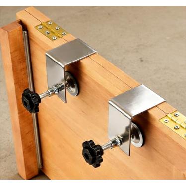 Imagem de Braçadeira C de 2 peças, conjunto pequeno de grampo C largo, para marcenaria, montagem, colagem e soldagem (prata)