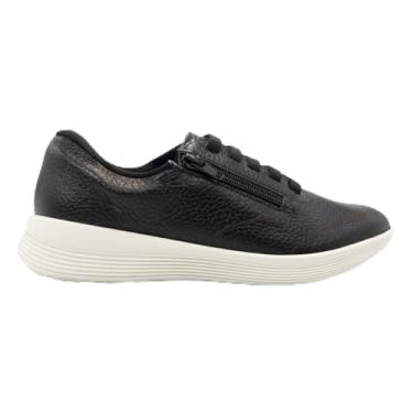 Imagem de Tênis Usaflex Feminino Zíper Lateral Casual Preto Uc06007001 34