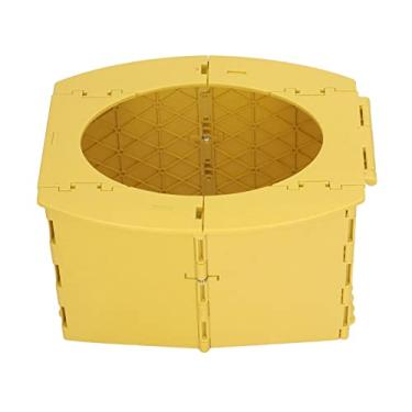 Imagem de Naroote Vaso Sanitário Portátil Dobrável para Crianças Pequenas, para Viagem, Treinamento Em Acampamento, Adequado para Condução de Longa Distância, Material Pp (Amarelo)