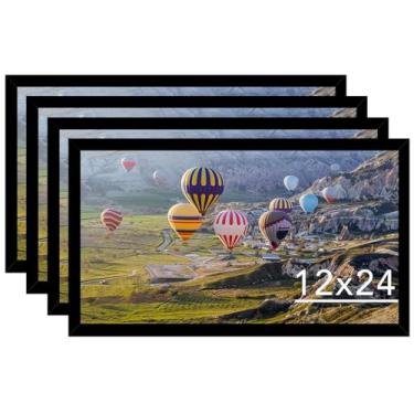 Imagem de JCJMY Conjunto de 4 porta-retratos pretos de 30 x 61 cm, formatos horizontais e verticais para pendurar na parede, pôster de galeria de parede de 30 x 61 cm, para pôsteres de fotos de 30 x 61 cm