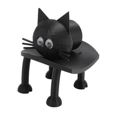 Imagem de Mingzhe Conjunto de Suporte de Higiênico Engraçado Gato Preto Adorável Armazenamento Rolo Tecido Animal para Banheiro Cozinha Escritório