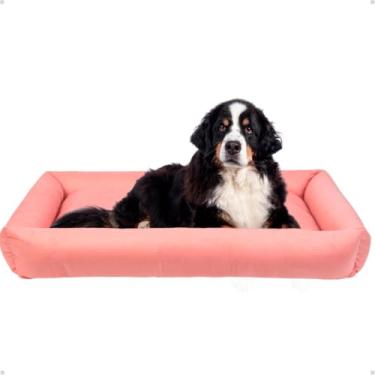 Imagem de Cama Grande para Cachorro e Gato – Caminha Pet Confortável com Laterais Altas e Fundo Impermeável(Rosa)