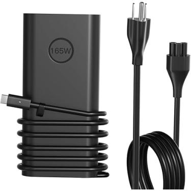 Imagem de Carregador USB C de 165 W compatível com Dell Precision 3581 3580 5690 5680, Latitude 7640 7340 5540 5440, XPS 17 9720 9730, Inspiron-14 16 Plus 7640 7430 Pro Rugged DA165PMM. Laptop 210