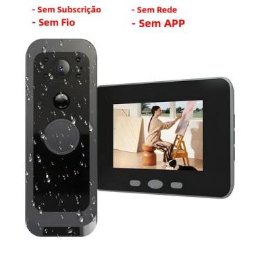 Imagem de Câmera Digital Sem Fio De 4 Polegadas Para Olho Mágico De Porta, Detec