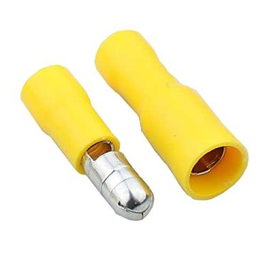 Imagem de FFHDJL Conector de fio de junta isolante macho fêmea em forma de bala terminal de crimpagem elétrico FRD+MPD MPD amarelo