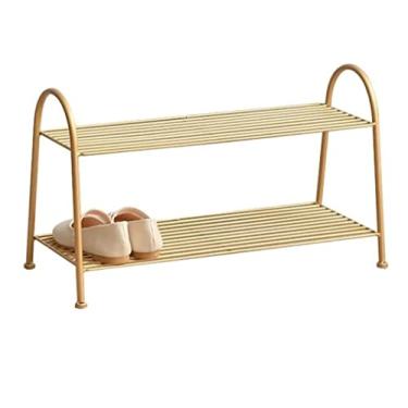Imagem de Sapateira, organizador de sapatos, suporte de sapatos de 2 níveis, prateleira de metal para armazenamento de sapatos para entrada, quarto, sala de estar, organizador de sapatos, prateleira de sapatos