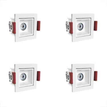 Imagem de 4 Spot Embutido Mini Led Downlight Recuado Sala 3000K Bet55 - Acende a