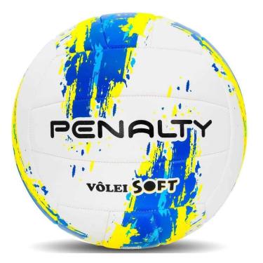Imagem de Bola de Volei Penalty Soft Xxiii 510053 Branco/Azul/Amarelo UNICO-Unissex