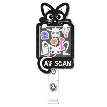 Imagem de AZGUAMI Porta-crachá retrátil com clipe jacaré, presentes de radiologia para Rad Tech Xray MRI CT acessórios para trabalho