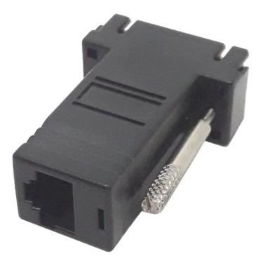Imagem de 2 Adaptador Conector Macho Vga X Rj45 Fêmea Rede 2 Par