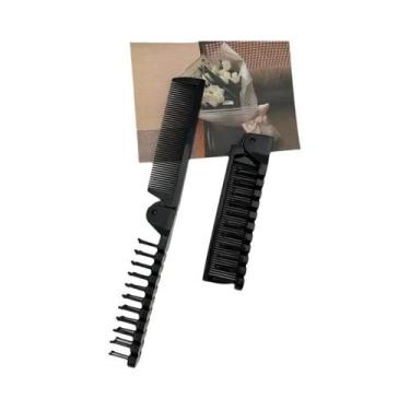 Imagem de Pente Dobrável Compacto Portátil De Dupla Função Para Cabelos Cacheado