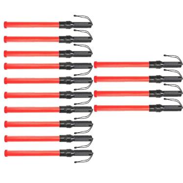 Imagem de Bastao Sinalizador Kit 14 Unidades Transito Balizador Estacionamento Manobrista Obra Segurança