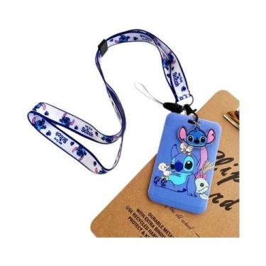Imagem de Porta-Crachá Disney Stitch Para Meninas, Cordão Com Pingente, Chaveiro