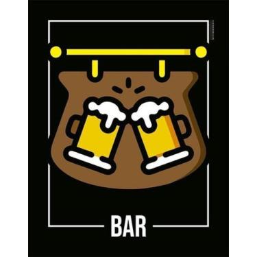 Imagem de Kit 10 Placas Desenho - Bar - Sinalizo