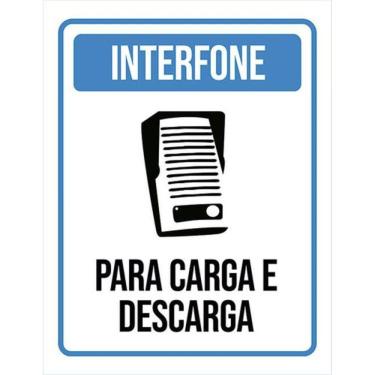 Imagem de Kit 3 Placas Interfone Carga Descarga Desenho