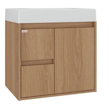 Imagem de Kit Gabinete Para Banheiro Com Cuba Marbella 64X78X42 Cm