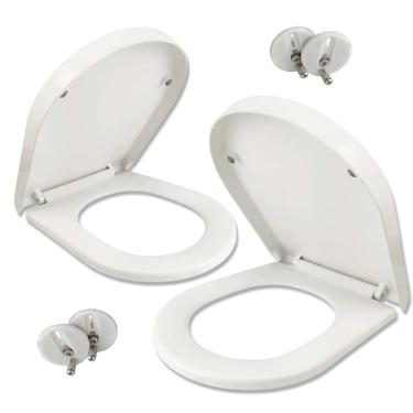 Imagem de Assento Sanitario Soft Close Kit 2 Fecha Devagar Sem Barulho Tampa de Vaso Banheiro Privada Lavabo Amortecedor Premium Moderno