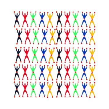 Imagem de Brinquedo Fidget Adesivo De Parede E Janela, Boneco Rolante, Cores Sor