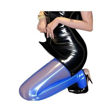 Imagem de Meia-calça Feminina De Cintura Alta Lisa E Brilhante 8D Com Efeito Óle