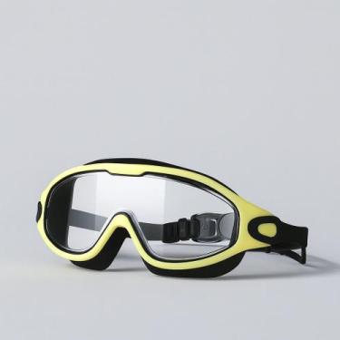 Imagem de Óculos máscara adulto p/ natação-mergulho silicone - plevra, Amarelo, 