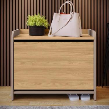 Imagem de Sapateira banquinho arezzo multiuso organizador calçados hall entrada 