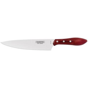 Imagem de Faca Tramontina para Carne 8" em Aço Inox e Cabo Vermelho Polywood, Ve