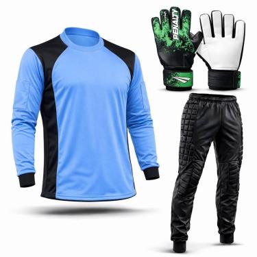 Imagem de Kit de Goleiro INFANTIL Camisa + Calça Acolchoada + Luva Penalty ( P A G)-Unissex