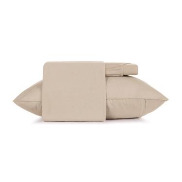 Imagem de Jogo De Cama King 4 Peças Altenburg Malha Fio Penteado Bege Mocha