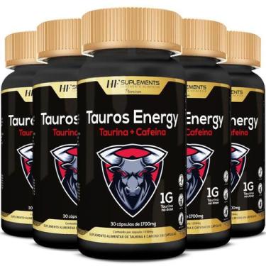 Imagem de 5x tauros energy 1700mg 30caps hf suplements