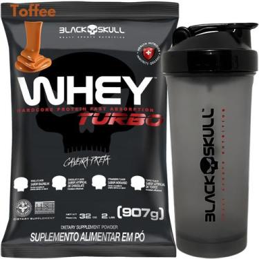 Imagem de Whey Protein Concentrado TURBO 907g + Coqueteleira Fumê 600ml - Kit Bl