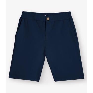 Imagem de Bermuda Moletom Sarjado Masculina Trick Nick Azul, 10, Azul