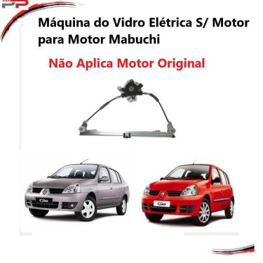 Imagem de Máquina de Vidro Elétrico sem Motor Dianteira Esquerda Mab [F103] para Renault Clio e S...