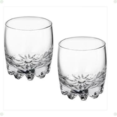 Imagem de Kit Copo Dose 80ML para Whisky Shot Licor Cachaça em Vidro Resistente 6 Peças para Bar e Restaurante Rio Tijucas